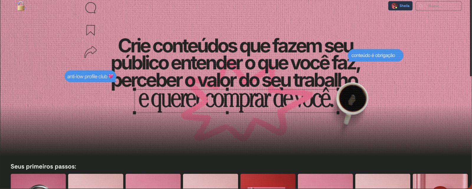 Área de aluna na Hubla com a capa do curso e os módulos