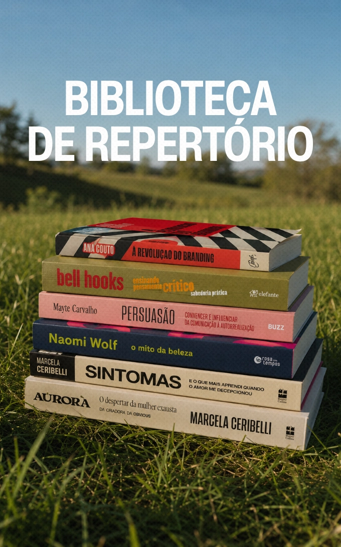 Uma biblioteca para você encontrar novas ideias, aprofundar assuntos e construir repertório para tomar decisões, criar conteúdo e enxergar seu negócio com mais profundidade.